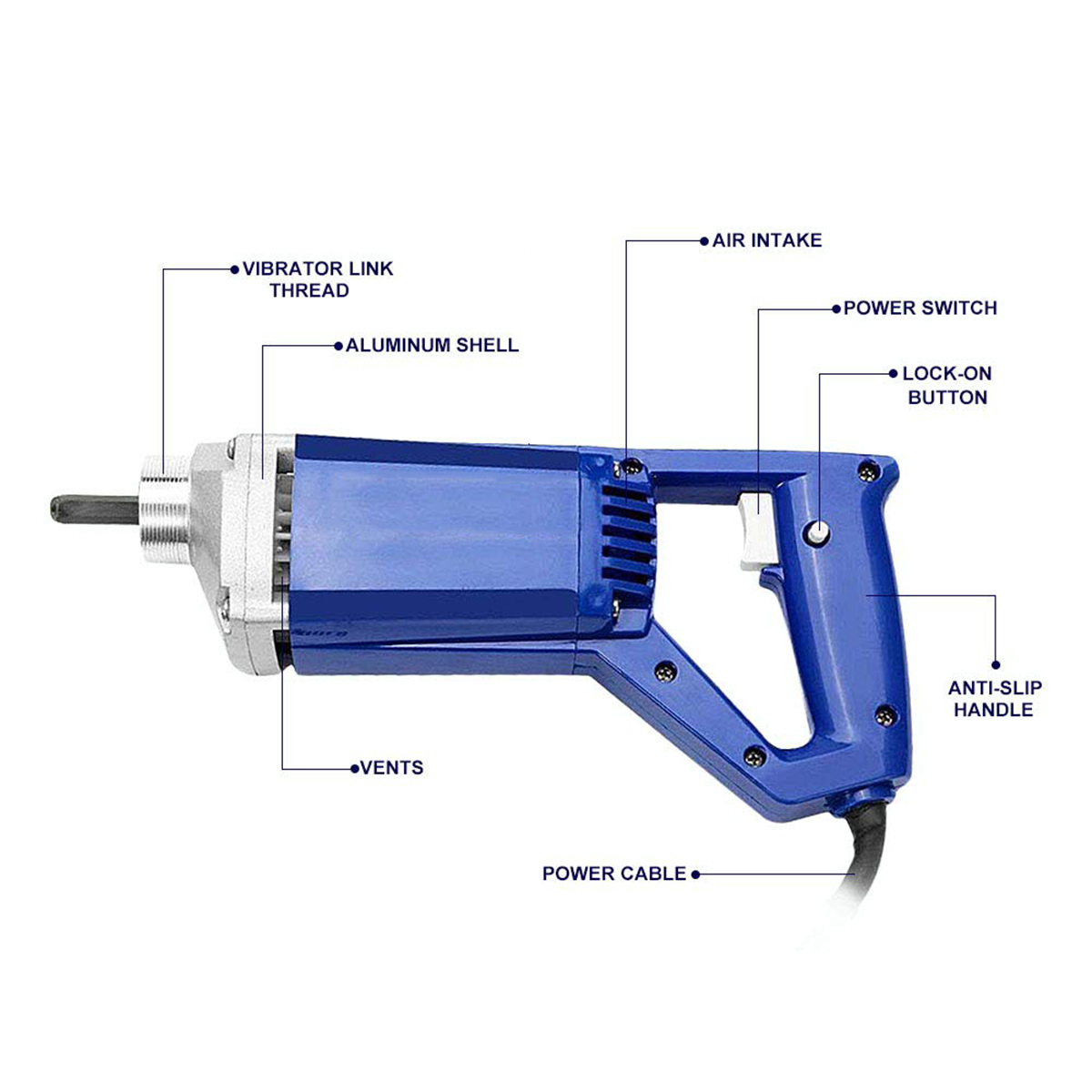 Imported Buy Electric Concrete Vibrator 35mm with 1.5m Vibrating Lead